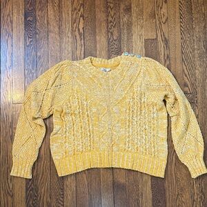 Faherty cotton sweater, GUC, Large, Gold